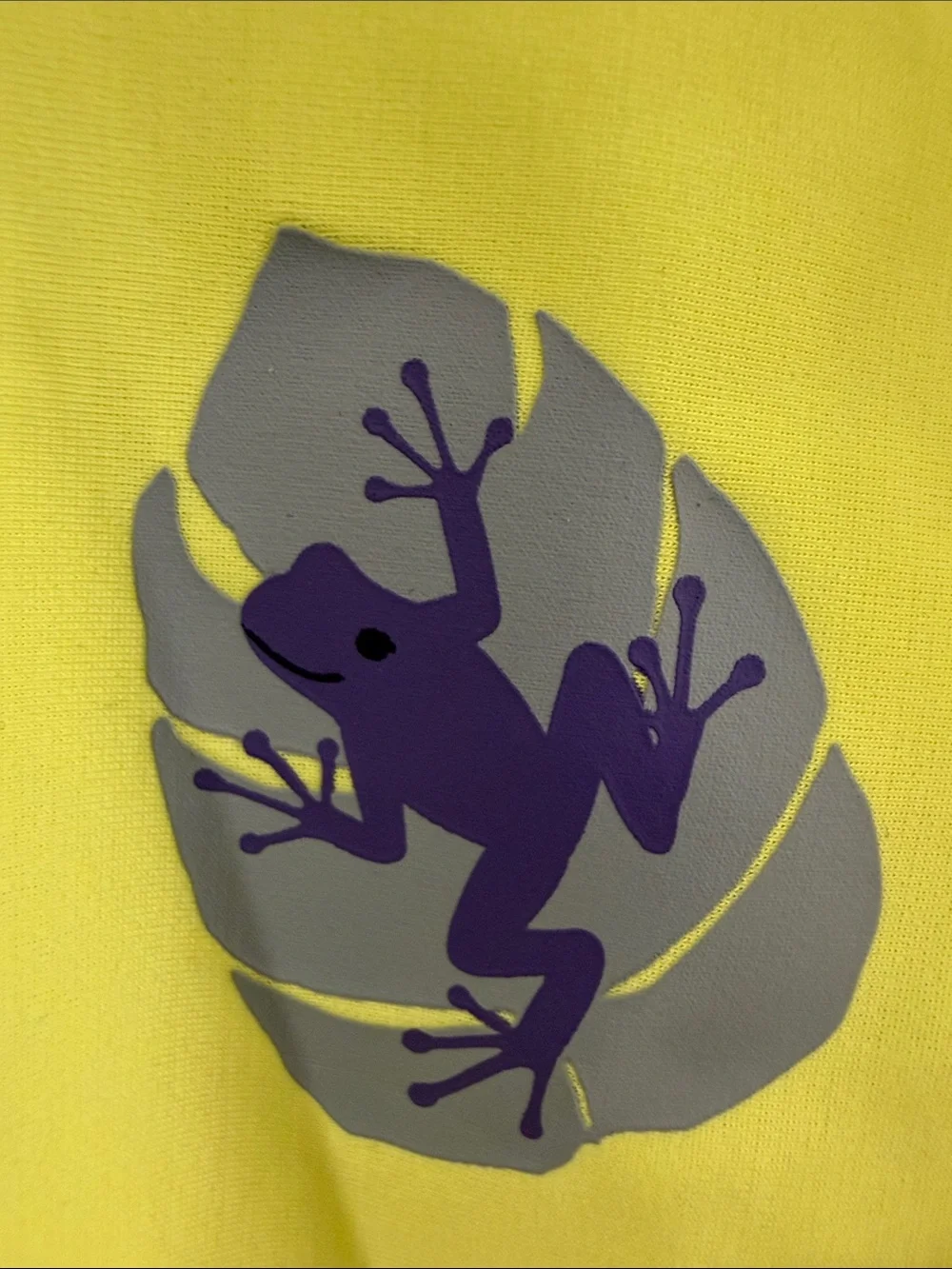 Neon Yellow Long-Sleeve Kids Tee with Blue Chest Graphic